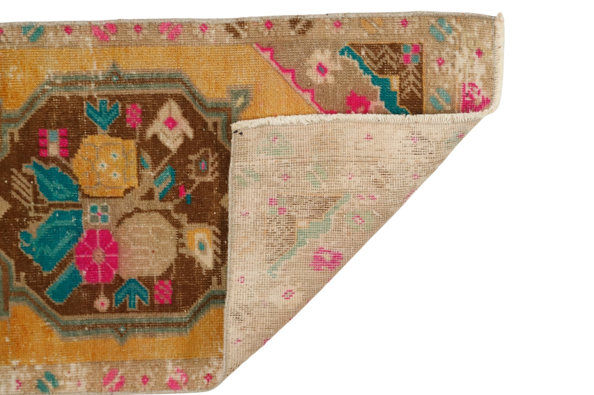 Vintage El Dokuma Antika Halı / Sarıköy 52 x 106 cm