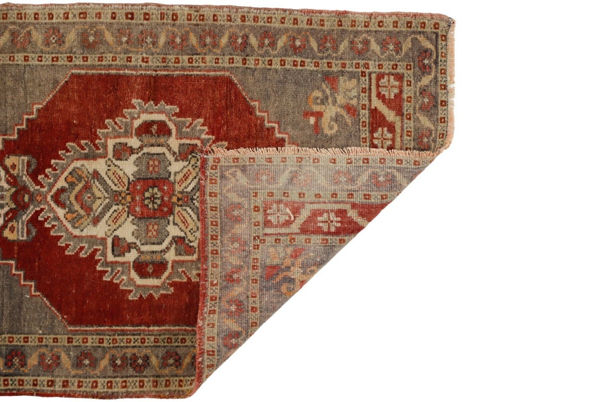 Vintage El Dokuma Antika Halı / 57 x 96 cm