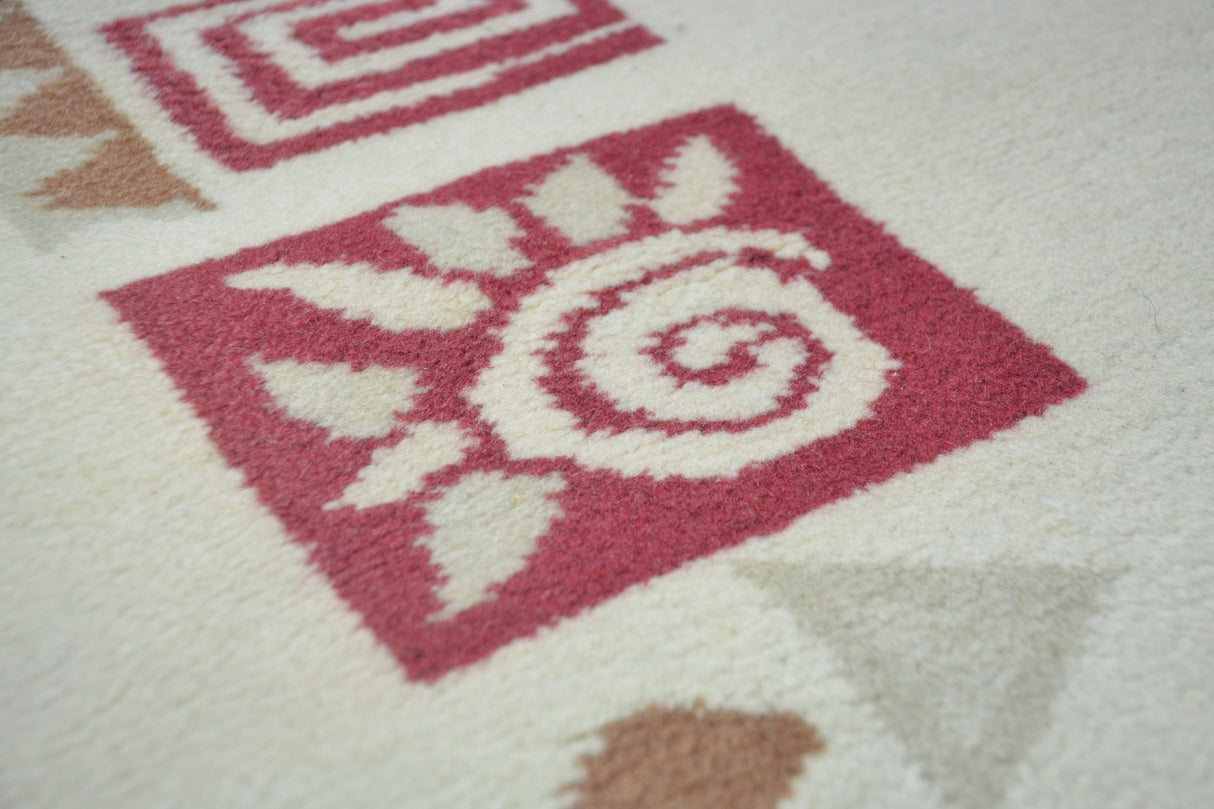 Vintage El Dokuma Yün Halı / Ipekli 116 x 172 cm