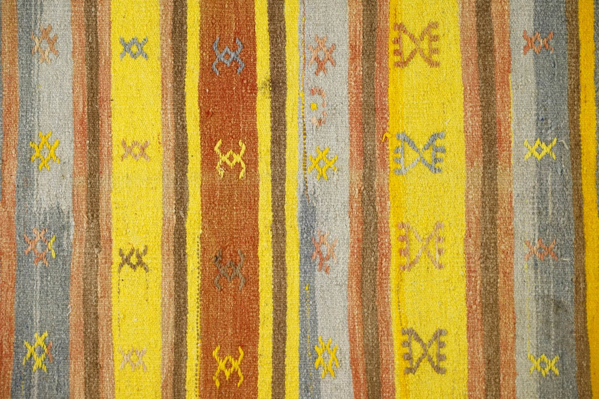 Vintage El Dokuma Çizgi Desenli Kilim Yolluk / Merzifon 72 x 293 cm