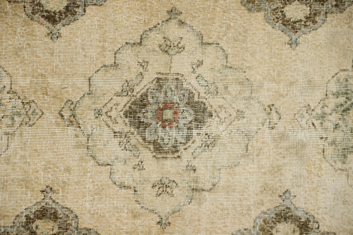 El Dokuma Pastel Renkli Antika Halı / Kepez 81 x 367 cm