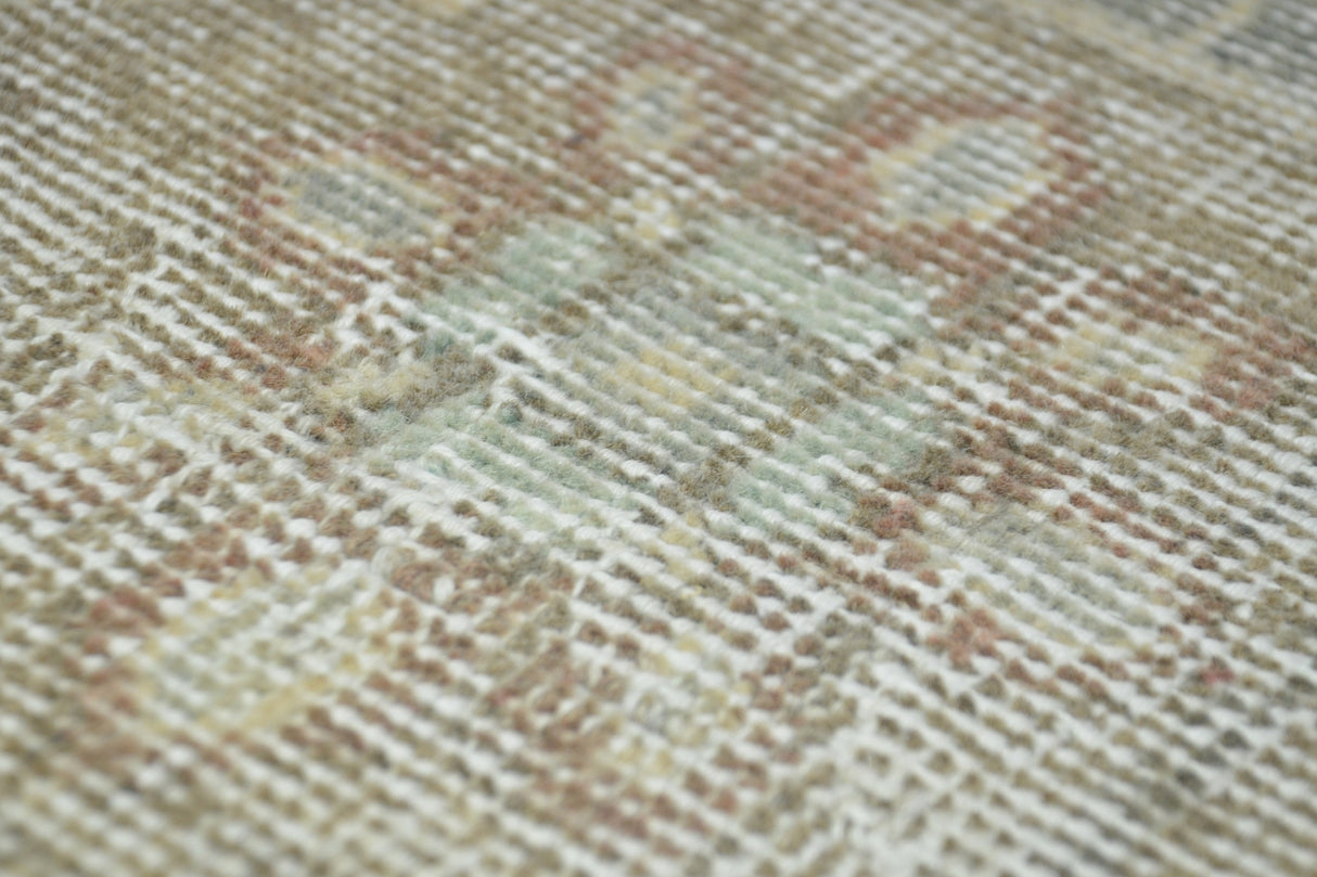 El Dokuma Pastel Renkli Antika Halı / Kepez 81 x 367 cm