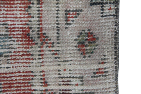Vintage Boho Turkish Rug - 2x8 ft | Handmade Tribal Oushak Carpet for Hallway
