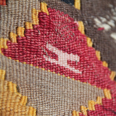 Curated Antique Wool Kilim - 3x4 ft | Orange Vintage Turkish Rug for Home Decor