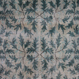Beige and Green Vintage Rug - 3x6 ft | Handmade Boho Turkish Carpet