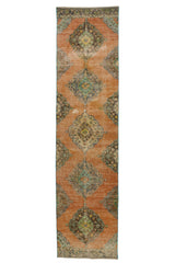 Vintage El Dokuma Rustik Yolluk / Demre 93 x 370 cm