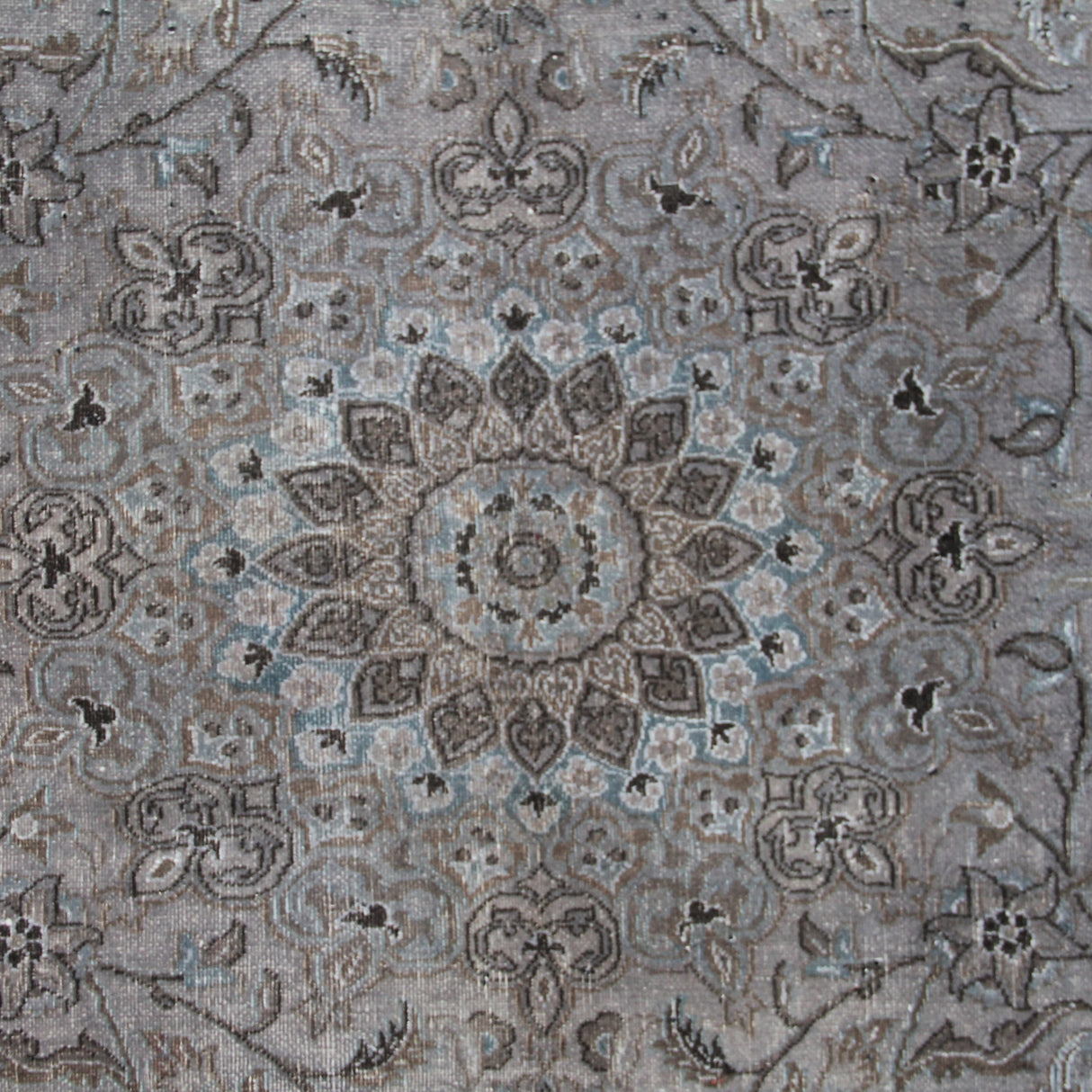 Vintage Handmade Oushak Rug - 4x7 ft | Gray Overdyed Turkish Carpet for Area
