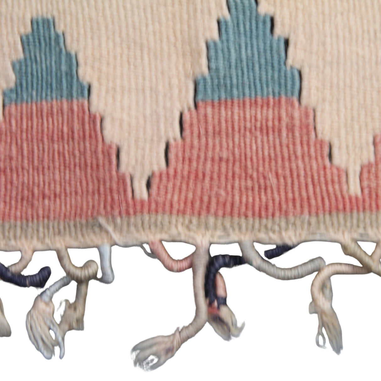 Vintage Handmade Wool Rug - 3x5 ft | Turkish Flatweave Boho Kilim for Area