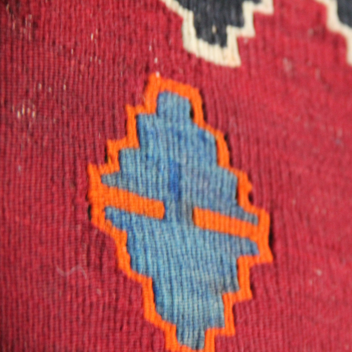 Vintage Red Turkish Kilim - 5x7 ft | Handmade Tribal Boho Rug for Living Room