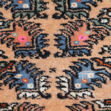Curated Vintage Handmade Rug - 5x8 ft | Wool Brown Turkish Carpet For Area
