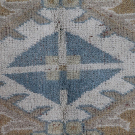 Vintage Handmade Oushak Rug - 6x9 ft | Tribal Beige Wool Turkish Carpet