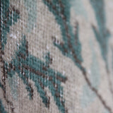 Beige and Green Vintage Rug - 3x6 ft | Handmade Boho Turkish Carpet