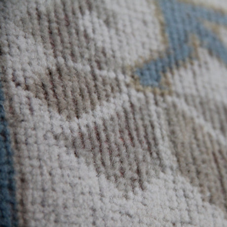 Vintage Handmade Oushak Rug - 6x9 ft | Tribal Beige Wool Turkish Carpet