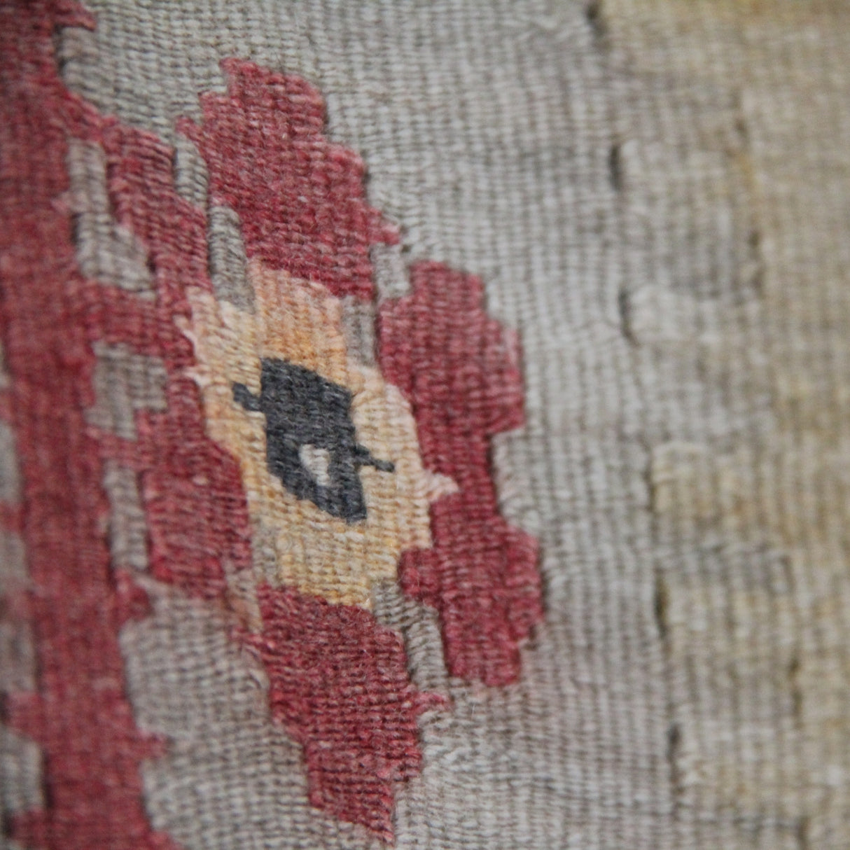 Vintage Curated Antique Kilim - 5x9 ft | Handmade Red Floral Turkish Rug