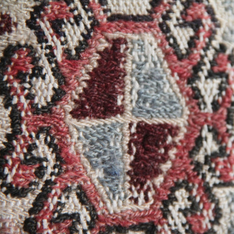 Vintage Beige Soumak Kilim - 4x6 ft | Wool Handmade Rustic Rug for Living Room