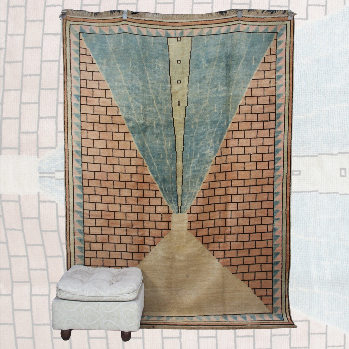 Curated Vintage Oushak Rug - 5x7 ft | Handmade Wool Turkish Carpet for Area