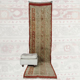 Vintage Curated Oushak Rug - 2x11 ft | Handmade Wool Turkish Runner for Hallway