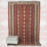 Vintage Southwestern Area Rug - 5x8 ft | Handmade Bohemian Turkish Kilim