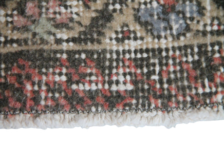 Vintage Red Turkish Runner - 3x11 ft | Handmade Wool Antique Carpet for Hallway