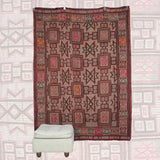 Curated Vintage Kilim Rug - 5x7 ft | Wool Handmade Turkish Rug for Living Room