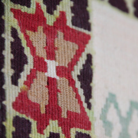 Curated Vintage Purple Kilim - 6x10 ft | Wool Handmade Turkish Rug for Bedroom