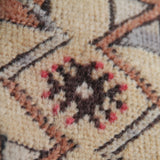 Vintage Handmade Turkish Rug - 3x6 ft | Brown Tribal Oushak Carpet for Bedroom