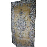 Vintage Yellow Handmade Rug - 3x6 ft | Handwoven Turkish Area Rug for Dining Room