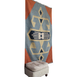 Curated Vintage Oushak Kilim - 4x7 ft | Handmade Blue Turkish Rug for Bedroom