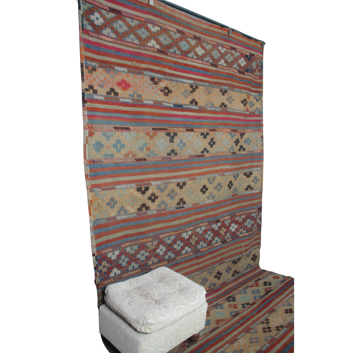 Handmade Turkish Tribal Kilim - 6x10 ft | Vintage Wool Rustic Rug for Bedroom
