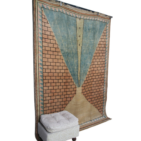 Curated Vintage Oushak Rug - 5x7 ft | Handmade Wool Turkish Carpet for Area