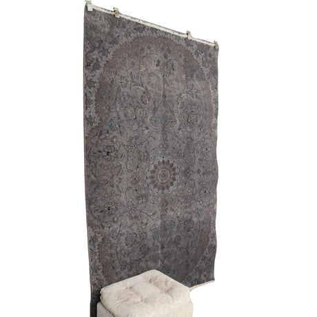 Vintage Handmade Oushak Rug - 4x7 ft | Gray Overdyed Turkish Carpet for Area