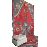 Curated Antique Red Kilim - 6x10 ft | Vintage Handmade Oushak Rug for Area