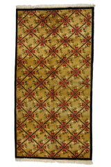 Çiçek Motifli El Dokuma Vintage Halı / Balkaya 148 x 285 cm