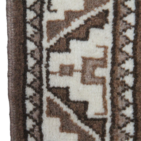 Neutral Vintage Handmade Rug - 3x6 ft | Tribal Boho Turkish Carpet for Living Room