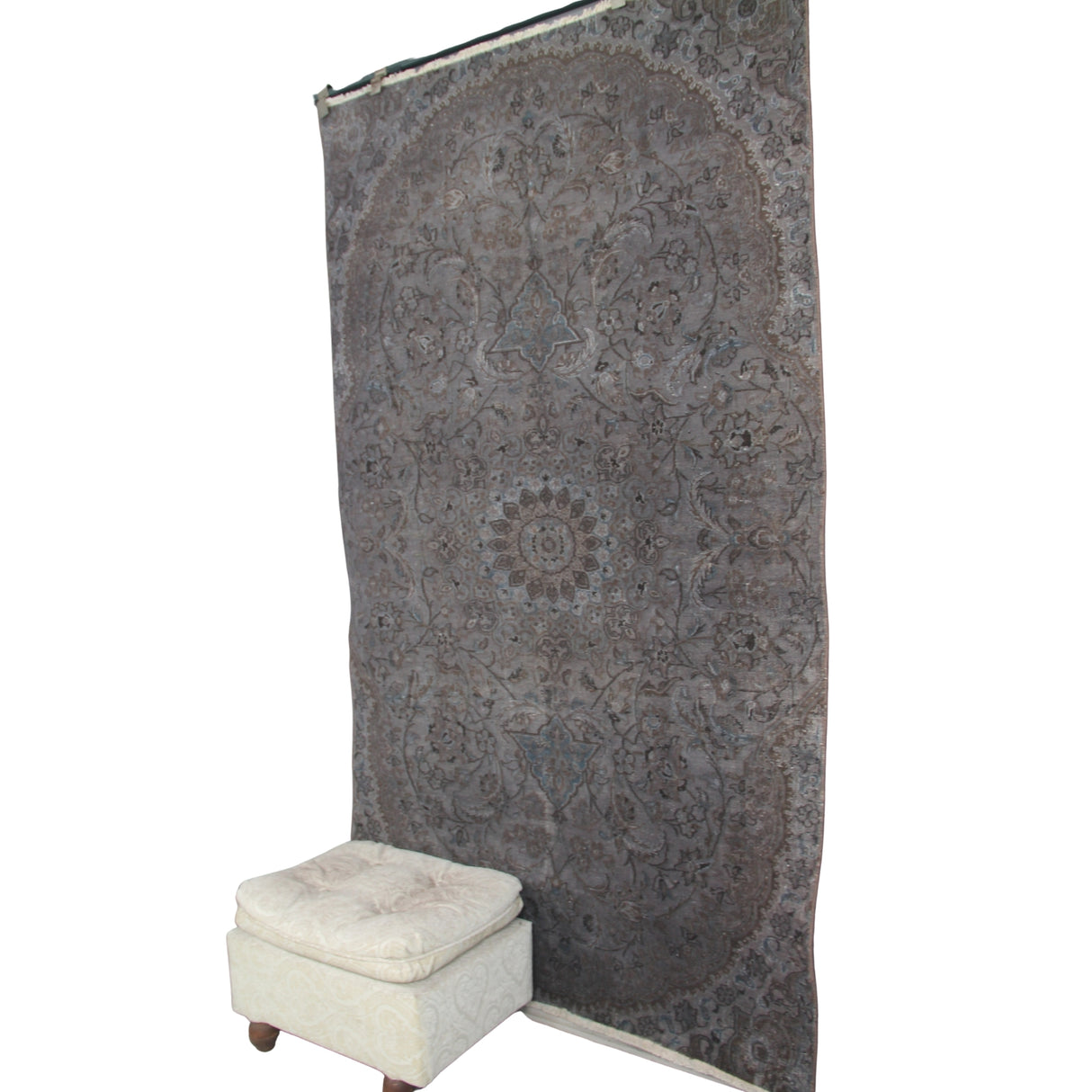 Vintage Handmade Oushak Rug - 4x7 ft | Gray Overdyed Turkish Carpet for Area