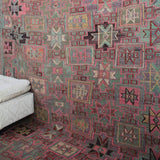 Pastel Vintage Turkish Kilim - 6x9 ft | Handmade Wool Bohemian Rug for Area