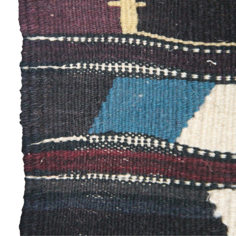Vintage Flatweave Wool Kilim - 4x8 ft | Wool Handmade Turkish Rug for Living Room