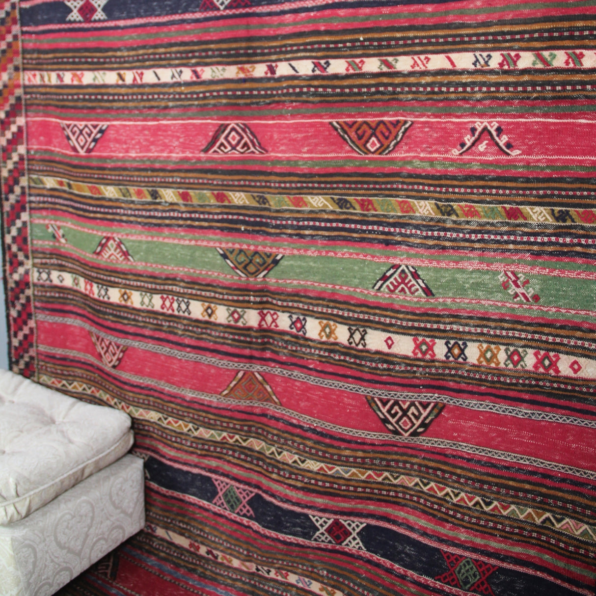 Curated Vintage Oriental Rug - 5x9 ft | Handmade Vintage Wool Kilim for Area