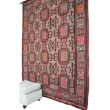 Curated Vintage Kilim Rug - 5x7 ft | Wool Handmade Turkish Rug for Living Room