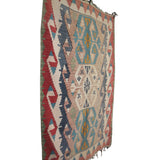 Vintage Handmade Wool Rug - 3x5 ft | Turkish Flatweave Boho Kilim for Area