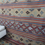 Handmade Turkish Tribal Kilim - 6x10 ft | Vintage Wool Rustic Rug for Bedroom