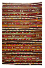 Vintage El Dokuma Antika Kilim / Konuklu 150 x 232 cm