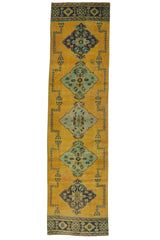 Yün El Dokuma Antika Yolluk / Serik 91 x 358 cm