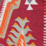 Vintage Red Southwestern Rug - 4x9 ft | Handmade Anatolian Rustic Kilim