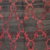 Oversize Vintage Brown Kilim - 6x10 ft | Handmade Bohemian Turkish Rug