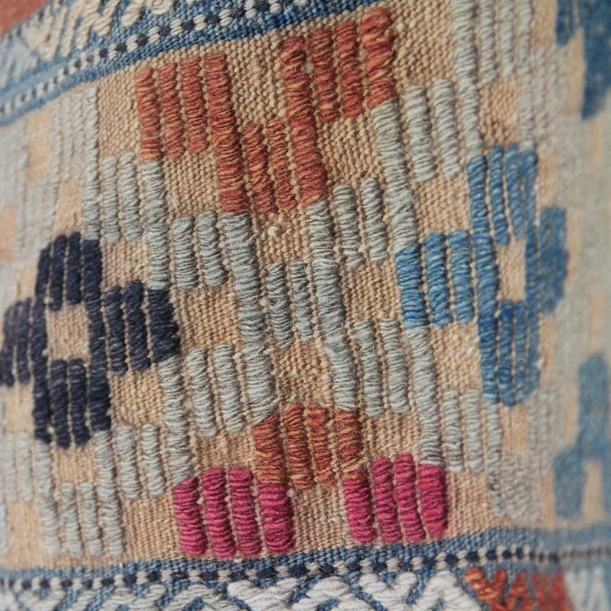 Handmade Turkish Tribal Kilim - 6x10 ft | Vintage Wool Rustic Rug for Bedroom