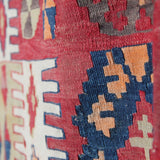 Curated Antique Kilim Rug - 5x5 ft | Old Anatolian Handmade Carpet