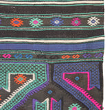 Curated Vintage Turkish Kilim - 5x8 ft | Wool Handmade Rustic Rug for Living Room