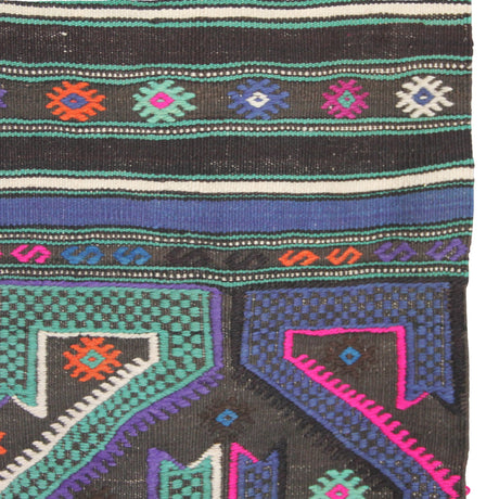 Curated Vintage Turkish Kilim - 5x8 ft | Wool Handmade Rustic Rug for Living Room