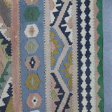 Vintage Handmade Turkish Kilim - 4x9 ft | Southwestern Flatweave Boho Rug for Area